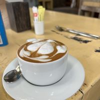 Cappuccino w coconut milk  at Aqua Forno  in Galle