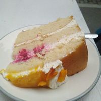 Vegan sponge cake at Fette Henne in Mainz