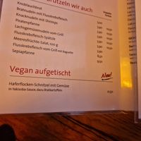 Menue at Gosch Sylt - Lister Fischhaus in List