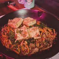 Make your own stirfry: tofu with sweet potato noodles  at Neon Ramen  in Everton Park