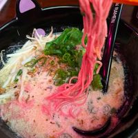 Creamy with pink noodles   at Neon Ramen  in Everton Park