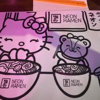 Cute menu  at Neon Ramen  in Everton Park
