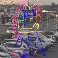 Cute pic from my table  at Neon Ramen  in Everton Park