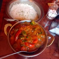 Reis mit okraschoten Curry topf at Himalaya in Senftenberg