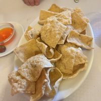 Vegetarian crackers and sweet chilli sauce   at Water Margin in Benalmadena