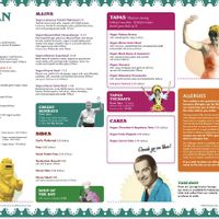 The menu   at Lounges - Prospero Lounge in Stratford-upon-avon