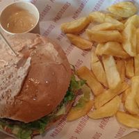 Hamburguesa vegana at Mandronius in Viella