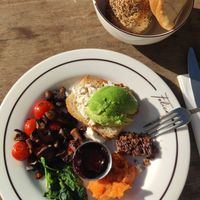 Vegan plate for breakfast at Felice Brasserie in Gzira