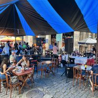 Live music right outside   at Al Khayam in Rio De Janeiro