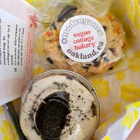 Birthday cookie and oreo cupcake at Mad Vegan Co - Pre-orders in Oakland