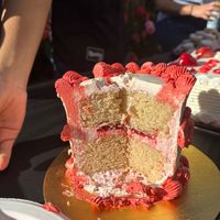 raspberry jam filling in vanilla cake  at Mad Vegan Co - Pre-orders in Oakland