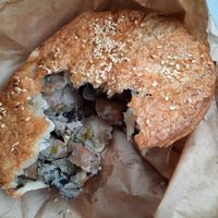 Seitan and leek pie at Suzy Spoon's Vegetarian Butcher in Marrickville