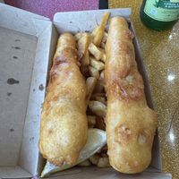 Fish & chips  at Suzy Spoon's Vegetarian Butcher in Marrickville