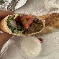 Inside of the super yummy wrap   at Levantine's Cafe & Bakery in Rochester