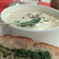 Vegan soup at Higos y Olivos  in Cabo San Lucas