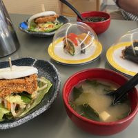 Selection of some of the plates and miso  at Midori By Tao's   in Balwyn North