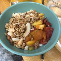 Vegan yogurt with fruits and granolaa  at Lake Cafe - λέικ καφέ  in Athens