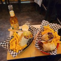 Doobys dicker Dürüm mit Pommes. at Dooby's Vegan Streetfood in Bochum