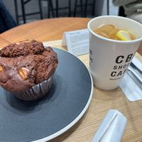 Banana chocolate muffin with lemonade   at HealthyTOKYO CBD Shop & Cafe - Shinjuku in Tokyo