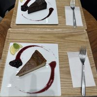 Vegan chocolate cake and cheesecake, both also gluten-freee  at HealthyTOKYO CBD Shop & Cafe - Shinjuku in Tokyo