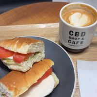 Caprese and soy latte   at HealthyTOKYO CBD Shop & Cafe - Shinjuku in Tokyo