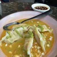 corn dumplings  at PLANTA Queen in Washington