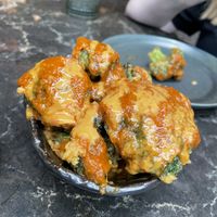 Bang bang broccoli - spicy crunchy bit of heaven.  at PLANTA Queen in Washington