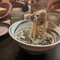 Udon Noodles.  Super yummy! Super warm and cozy feel good dish ^_^ at PLANTA Queen in Washington