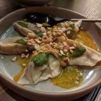 Corn Dumplings.  Although not our favorite (not quite what were expecting) these were also really good! at PLANTA Queen in Washington