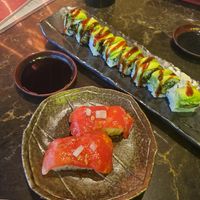 Caterpillar Roll & Ahi Watermelon Nigiri at PLANTA Queen in Washington