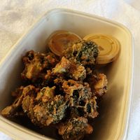 Roasted broccoli, I had it with peanut sauce and it was amazing at PLANTA Queen in Washington