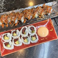 Spicy tuna maki roll and Firecracker maki roll  at PLANTA Queen in Washington