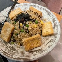 Truffle Rice with crispy tofu at PLANTA Queen in Washington