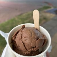49 Below vegan chocolate ice creamm  at One Cool Cookie in Nanaimo
