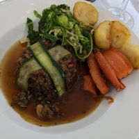 Vegan Sunday roast option at The Druidstone Hotel in Haverfordwest