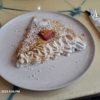 Tres Leches Crepe (non-vegan version is photo) at Crepe Haus + El Compadre in Kennewick