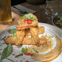 Tempura eggplant  at Lotus in Highgate