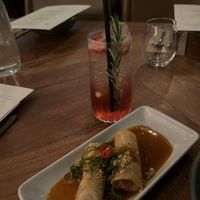 Vegan cauliflower springroll  at Lotus in Highgate