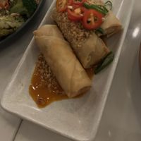 Cauliflower spring rolls  at Lotus in Highgate