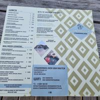 Menu - vegan is clearly labelled at Van Houten Strandbar in Breskens