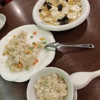 Fried rice and tofu dish at Vegetarian Konan - 素食 江南 in Osaka