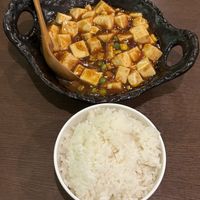 Mapo tofu with a large rice  at Vegetarian Konan - 素食 江南 in Osaka