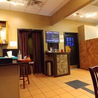 Ordering desk and side seating at Kesari in Plano