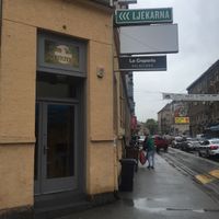 The Green Witch's door at Green Witch Kitchen in Zagreb