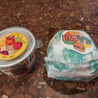 Burger and slaw at LEON in South West London