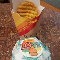 Waffle fries at LEON in South West London