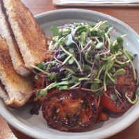 Spicy baked beans at The Bank Cafe in Lismore