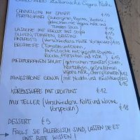 Food menu  at Grado Babo in Berlin