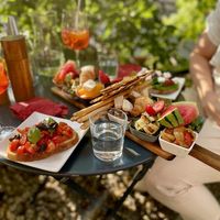 Mixed plat with warm & cold dishes  at Grado Babo in Berlin