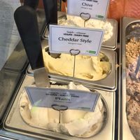 3 vegan cream cheeses  at Bagels + Schmear in Radlett